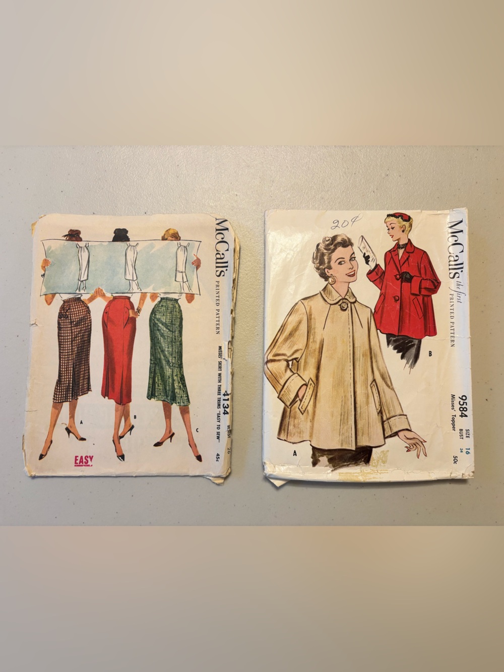 Vintage McCall’s 1950s Women's Skirt Patterns set/2
#3